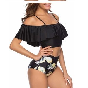 🆕 Two Piece Bikini High Waist Swimsuit Lemon